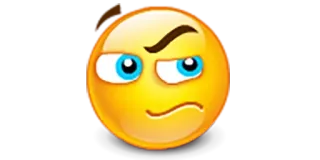 😕 Emoji, Marah, Kesal, Kartun, Wajah telegram sticker