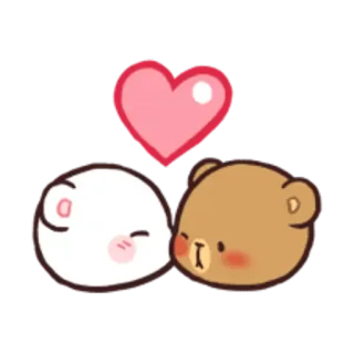 😘 bears, love, heart, cute, kiss telegram sticker