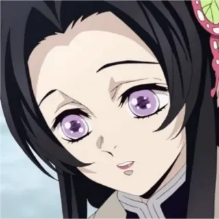 🙂 Kanao Tsuyuri Demon Slayer anime, manga, Kanao Tsuyuri, Demon Slayer, character, portrait telegram sticker