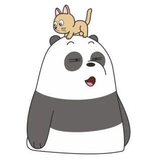 🐱 Panda We Bare Bears Kartun, Binatang, Beruang, Panda, Kucing, Teman, Lucu telegram sticker
