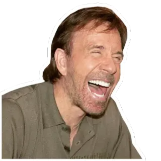 😆 Chuck Norris 척 노리스, 배우, 무술가, 유명인, 웃음 telegram sticker