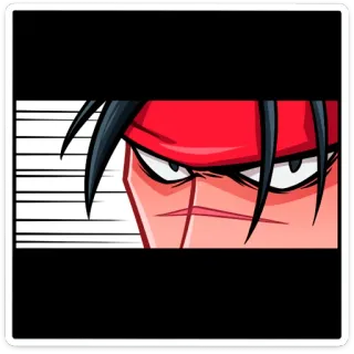 😡 kartun, samurai, pedang, anime, petarung, pejuang, manga telegram sticker