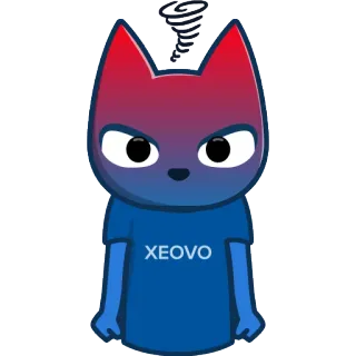 😡 XEOVO kartun, amarah, marah, kucing, Zeovo, emosi telegram sticker