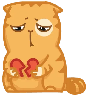 💔 cat, sad, heart, broken, unhappy telegram sticker