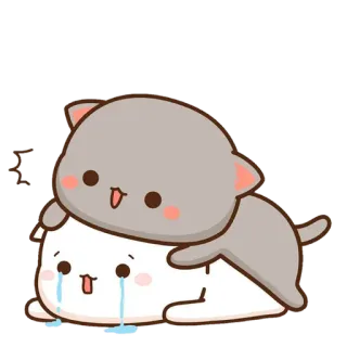 💈 süß, Katze, weinend, traurig, Umarmung telegram sticker