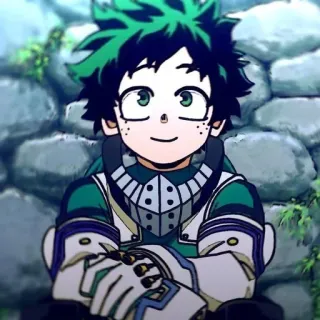 ☺️ Izuku Midoriya My Hero Academia Anime, Manga, Héros, Personnage, Deku, My Hero Academia whatsapp sticker