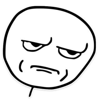 😠 Meme, Internet, Trollface, Drôle, Expression, Visage, Rage Comic whatsapp sticker