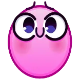 🙂 emoji, face, pink, cute, cartoon, expression telegram sticker