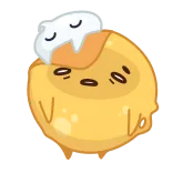 😒 Gudetama ขี้เกียจ, ไข่, คาวาอิ, การ์ตูน, ตัวละคร, ซานริโอ้ whatsapp sticker
