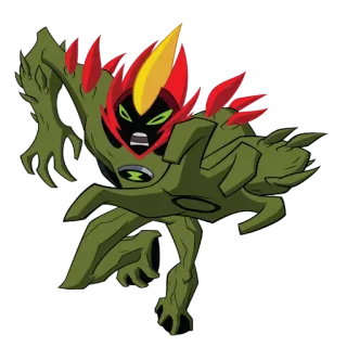 😎 Swampfire Ben 10 Мультфильм, Инопланетянин, Огонь, Растение, Супергерой telegram sticker