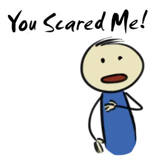 😧 SHUT UP!!! kreskówka, patyczak, wyraz, wykrzyknik, zamknij się telegram sticker
