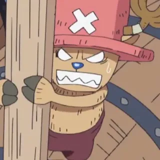 😠 Tony Tony Chopper One Piece Аниме, Ван Пис, Тони Тони Чоппер, Мультфильм, Наклейка telegram sticker