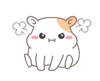 😤 hamster, angry, cartoon, emoji, cute, animal telegram sticker