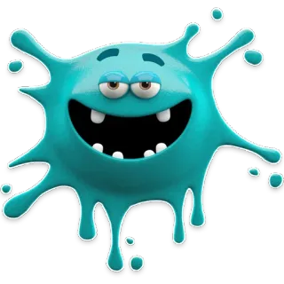 😅 blob, monster, cartoon, character, cute, splatter telegram sticker