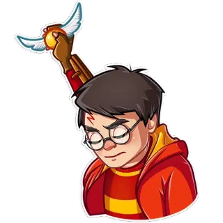 ✊ Harry Potter Harry Potter, Trái Snitch Vàng, phù thủy, phép thuật, Quidditch telegram sticker