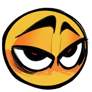 🥴 emoji, smug, expression, face, cartoon, yellow telegram sticker