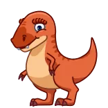 👋 dinosaur, cartoon, tyrannosaurus rex, animal, cute telegram sticker