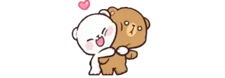 🍼 fofo, ursos, amor, desenho animado, animado, abraço, amizade telegram sticker