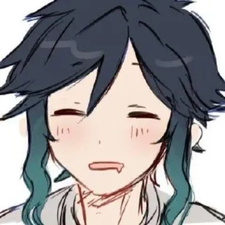 🥱 Venti Genshin Impact anime, venti, genshin impact, cute, fanart telegram sticker