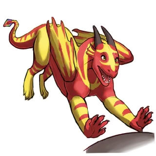 👐 Drache, Fantasy, Tier, Kreatur, Kunst, Illustration, Cartoon whatsapp sticker