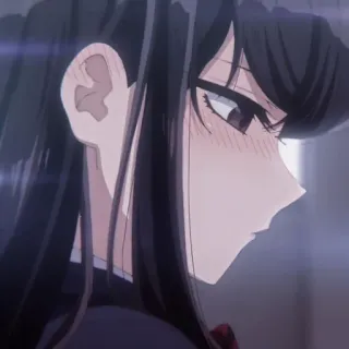 🖤 Komi Shouko Komi Can't Communicate anime, manga, chica, tímida, escuela, linda telegram sticker