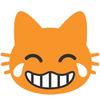 😹 cat, laughing, emoji, happy telegram sticker