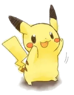 💛 Pikachu Pikachu, Pokémon, cartoon, anime, schattig, geel telegram sticker