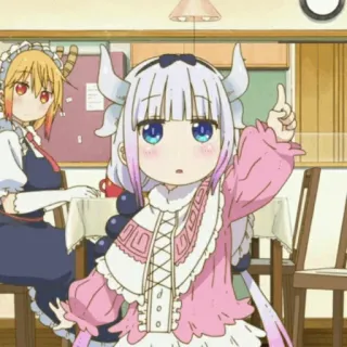 🔮 Kanna Miss Kobayashi's Dragon Maid Anime, Dragão, Fofo, Kanna Kamui, Empregada telegram sticker