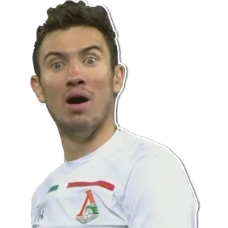 😲 サッカー選手, スポーツ, アスリート, 男性, ショック, びっくり telegram sticker