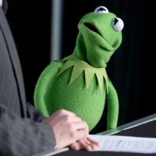 😐 Kermit Kermit the Frog, Muppets, puppet, green, frog telegram sticker