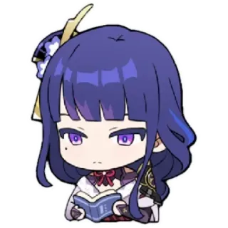 😁 Raiden Shogun Genshin Impact Anime, Genshin Impact, Raiden Shogun, Gra wideo, Naklejka telegram sticker