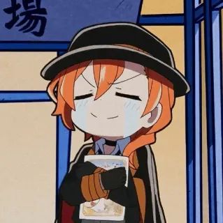 💛 Chuya Nakahara Bungo Stray Dogs Anime, Manga, Bungo Stray Dogs, Chibi, Nakahara, Mignon, Cheveux orange telegram sticker