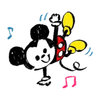 💃 Mickey Mouse Topolino, cartone animato, animazione, Disney, personaggio whatsapp sticker