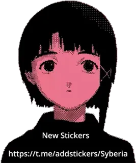 😕 Lain Iwakura Serial Experiments Lain New Stickers
https://t.me/addstickers/Syberia Anime, Pixel art, Garota, Personagem whatsapp sticker