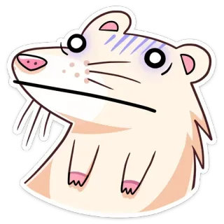 😐 Frettchen, Tier, Cartoon, Niedlich, Lustig, Meme telegram sticker