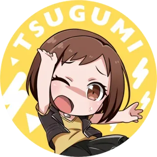 🤪 Tsugumi Hazawa BanG Dream! TSUGUMI Anime, Band, BanG Dream!, Chibi, Charakter, Süß, Weiblich, Tsugumi Hazawa telegram sticker