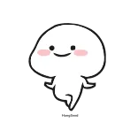 💃 carino, kawaii, blob, felice, semplice, cartone animato whatsapp sticker