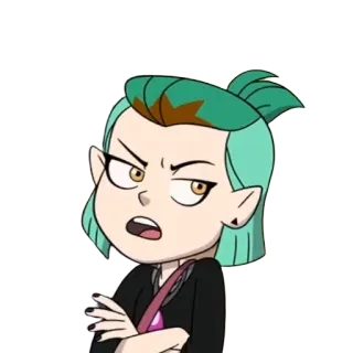 😒 Amity Blight The Owl House การ์ตูน, อนิเมชั่น, สีหน้า, The Owl House, ดิสนีย์, Amity Blight telegram sticker