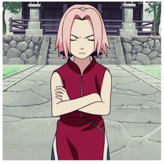 🙄 Sakura Naruto Sakura Haruno, Naruto, anime, manga, annoyed, serious telegram sticker