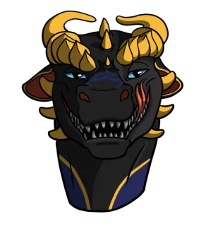 😏 dragão, fantasia, monstro, criatura, ilustração, arte telegram sticker