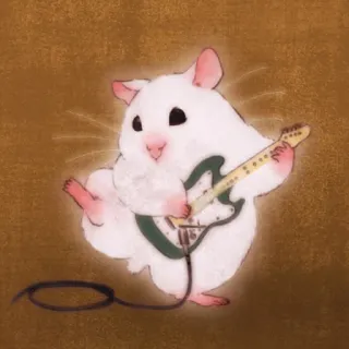 🐹 hamster, guitar, music, animal, cute, pet telegram sticker