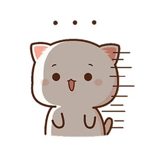 😲 gato, fofo, animal, adesivo, desenho animado, kawaii telegram sticker