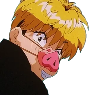 🐽 Anime, Schwein, Maske, Cartoon, Lustig whatsapp sticker