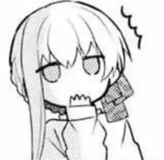 🤭 Anime, Manga, Chibi, Schattig, Bezorgd, Verward telegram sticker