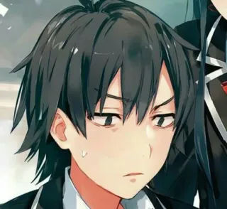 ⛓ Hachiman Hikigaya My Teen Romantic Comedy SNAFU Anime, Charakter, Teenager, Sarkastisch, Hikigaya, Hachiman whatsapp sticker