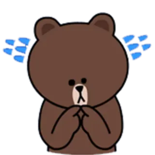 ☹ ours, dessin animé, armes, offensant telegram sticker