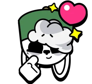 ❤️ 卡通, 兔子, 爱, 心, 星星, 可爱 telegram sticker