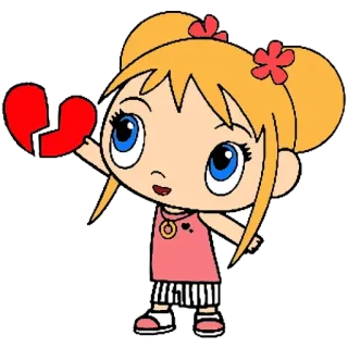 💔 dibujo animado, anime, chica, corazón roto, triste telegram sticker