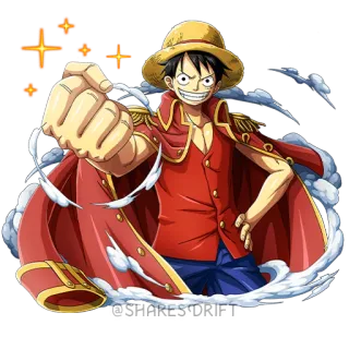 ✨ Monkey D. Luffy One Piece @SHAKES DRIFT Anime, Pirata, Desenho animado, Personagem, Mangá, One Piece, Luffy telegram sticker