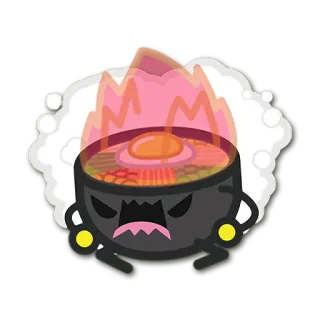 😤 生气, 碗, 卡通, 食物, 拉面, 插图 telegram sticker